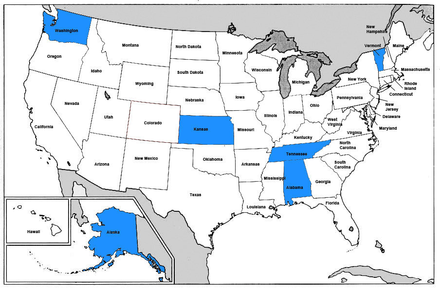 Retroreflective State Approval Map