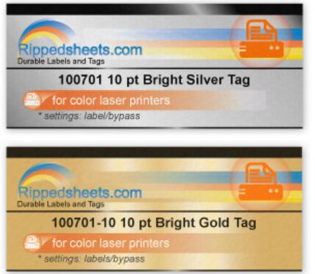#100701 - METALLIC SILVER OR GOLD TAGS